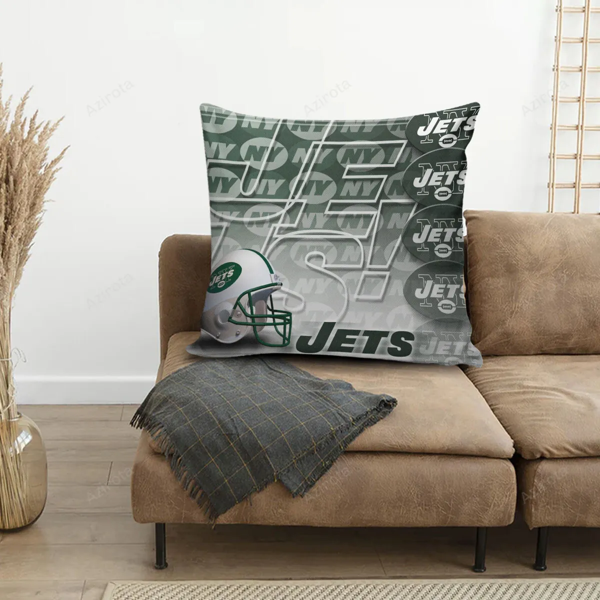 New York Jets Helmet Emblem v29 3D Printing Pillowcase