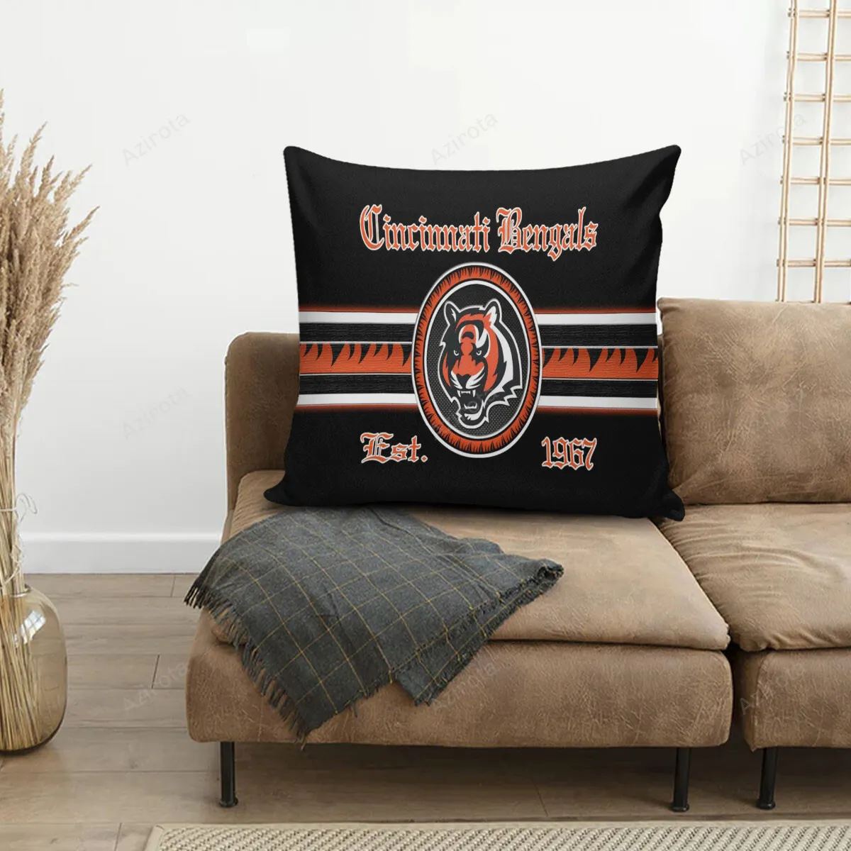 Cincinnati Bengals Emblem v5 3D Printing Pillowcase