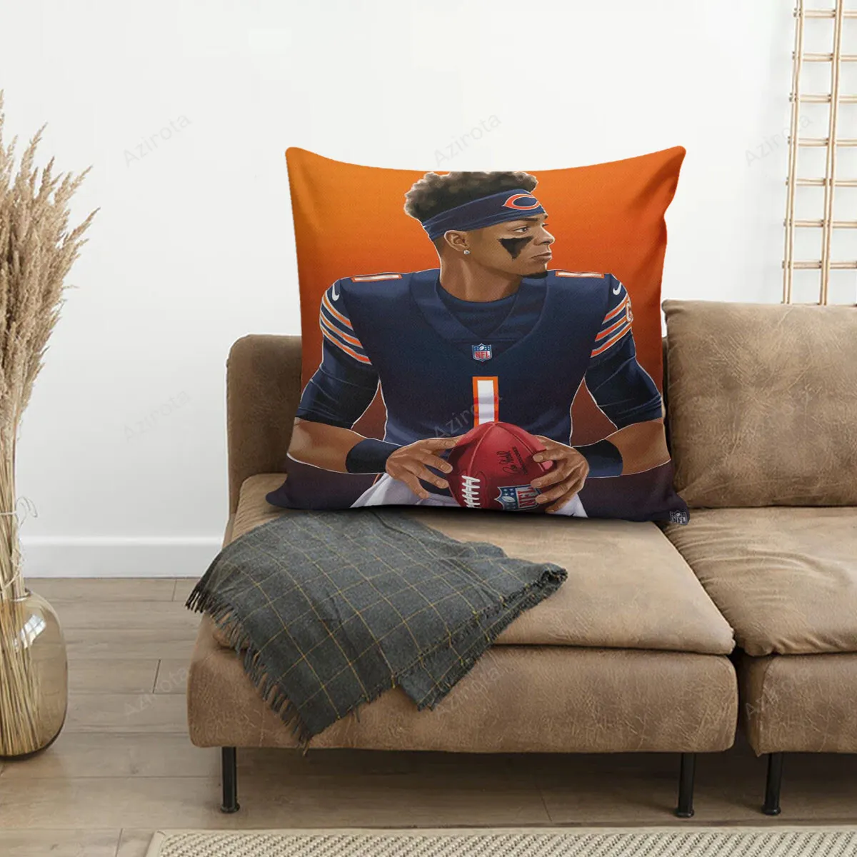 Chicago Bears Justin Fields10 3D Printing Pillowcase