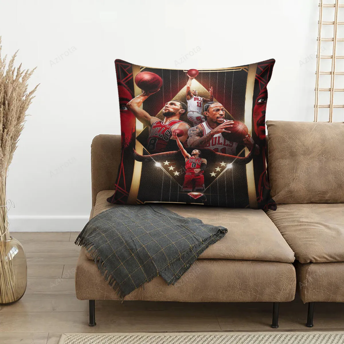 Chicago Bulls Zach LaVine and DeMar DeRozan 3D Printing Pillowcase