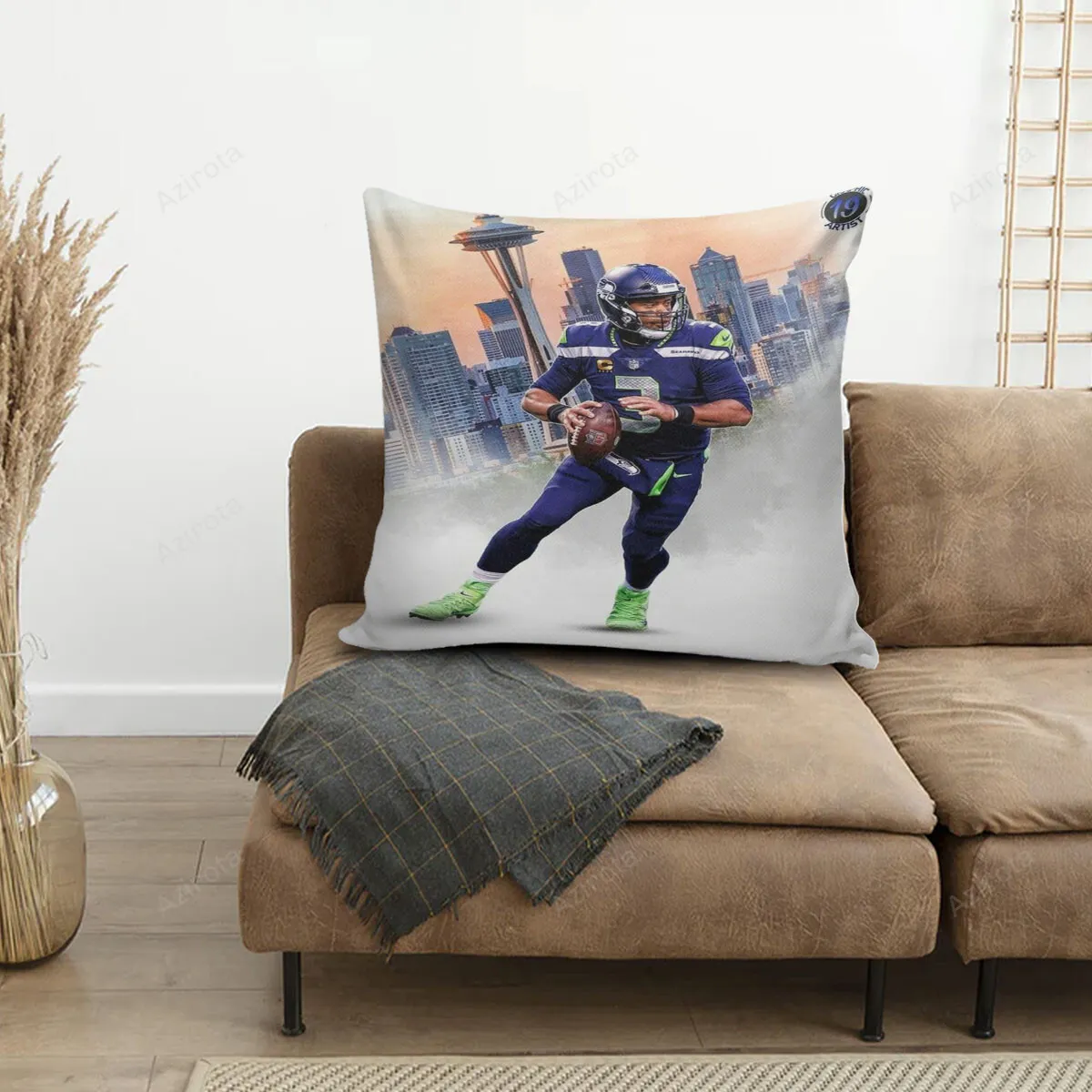 Seattle Seahawks Russell Wilson7 3D Printing Pillowcase