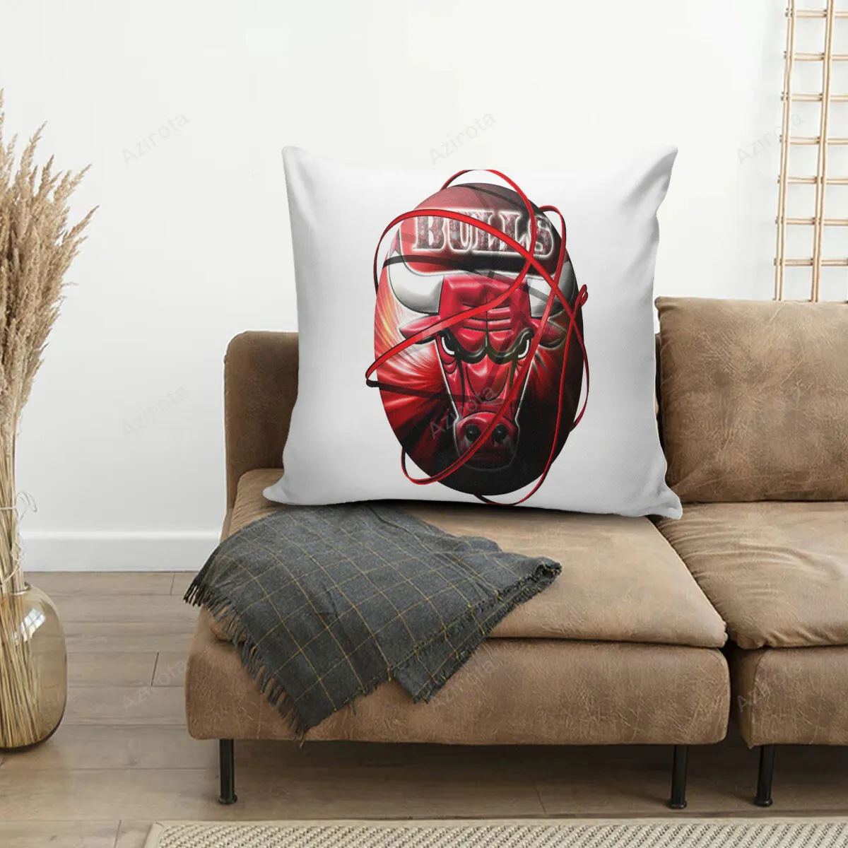 Chicago Bulls Emblem v10 3D Printing Pillowcase