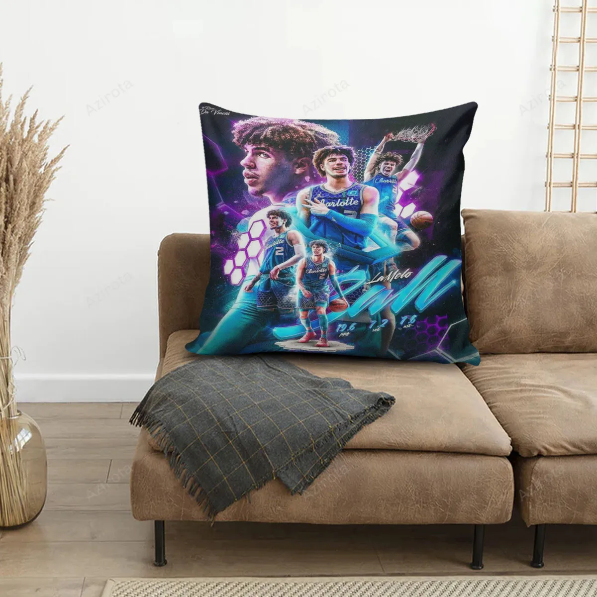 Charlotte Hornets LaMelo Ball8 3D Printing Pillowcase