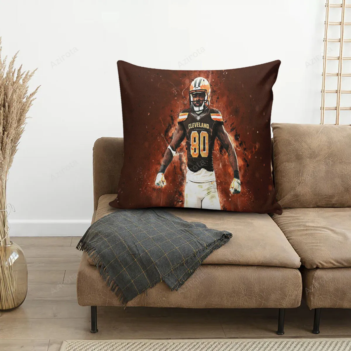 Cleveland Browns Jarvis Landry 80 3D Printing Pillowcase