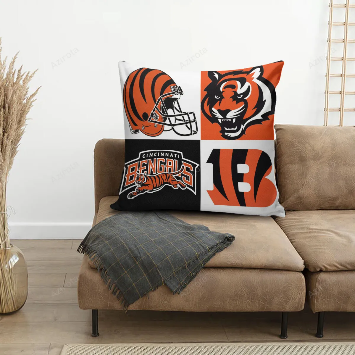 Cincinnati Bengals Emblem v2 3D Printing Pillowcase