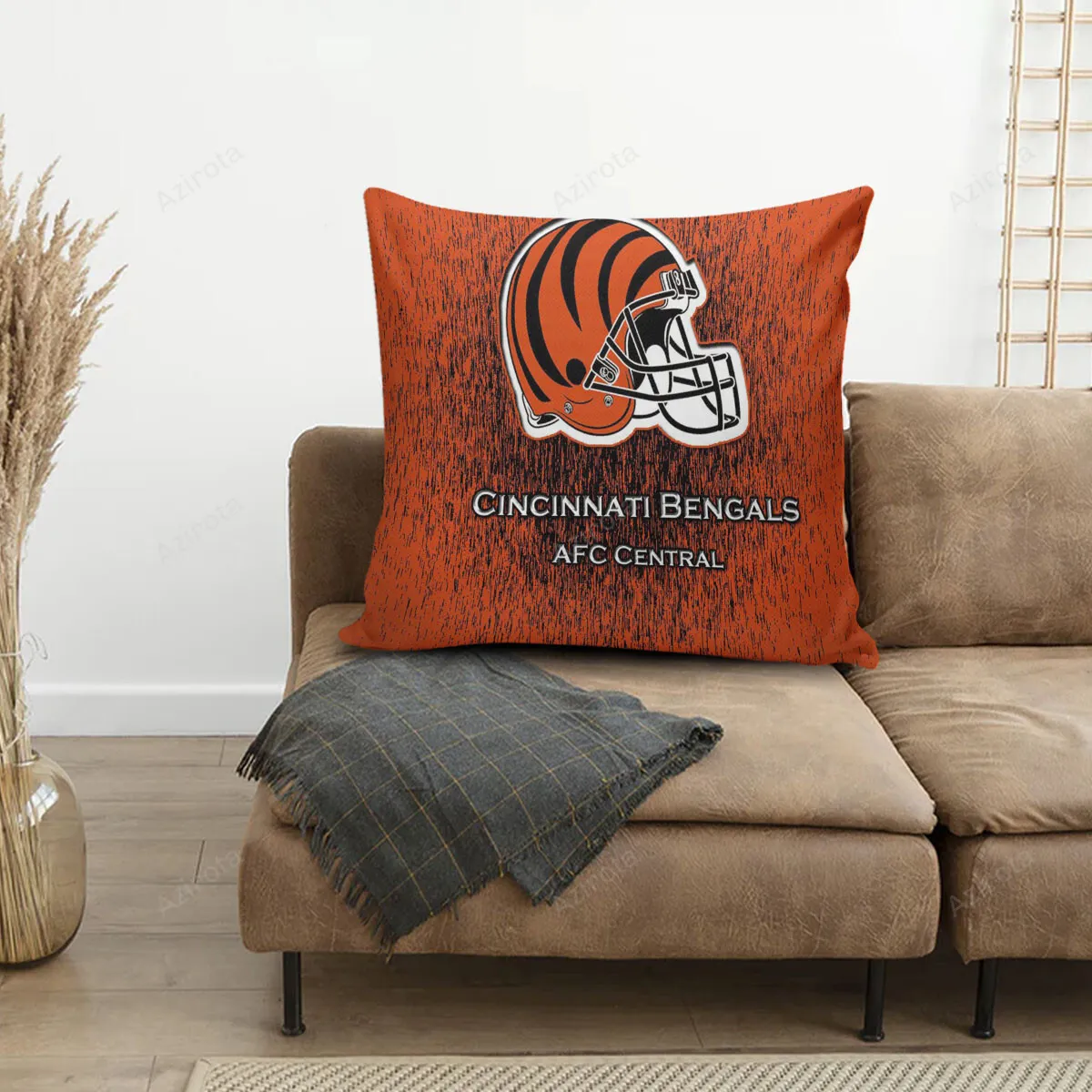 Cincinnati Bengals Emblem Helmet v1 3D Printing Pillowcase