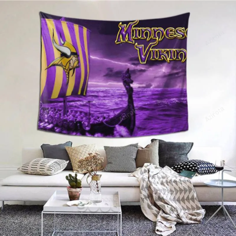 Minnesota Vikings tapestry -157089 as Wall Art Decor for Bedroom Dorm Decor