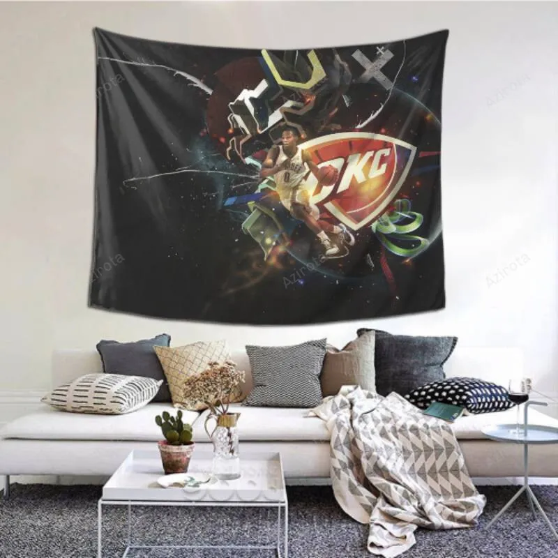 Oklahoma City Thunder tapestry -154000 as Wall Art Decor for Bedroom- Dorm Decor