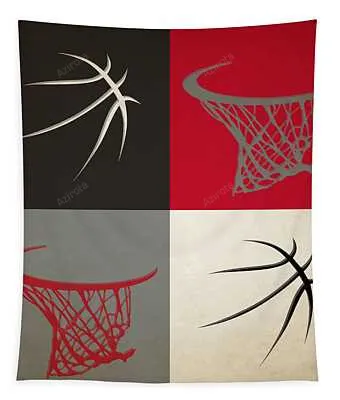 Trail Blazers Ball And Hoop Joe Hamilton Tapestry