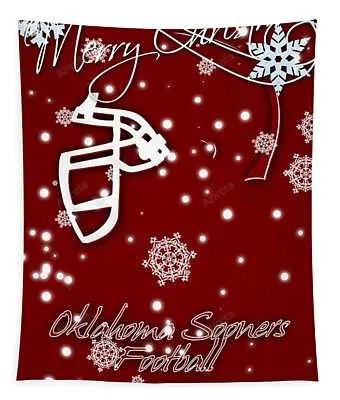 Oklahoma Sooners Christmas Card Joe Hamilton Tapestry