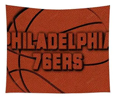 Philadelphia 76Ers Leather Art 2 Joe Hamilton Tapestry