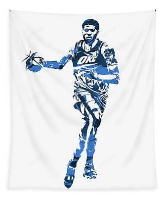Paul George Oklahoma City Thunder Pixel Art 30 Joe Hamilton Tapestry
