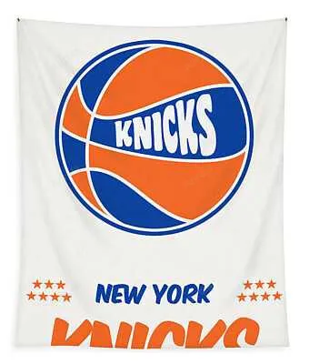 New York Knicks Vintage Basketball Art Joe Hamilton Tapestry
