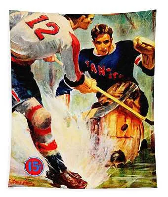 New York Rangers Vintage Three Poster Big 88 Artworks Tapestry