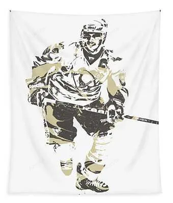 Sidney Crosby Pittsburgh Penguins Pixel Art 21 Joe Hamilton Tapestry