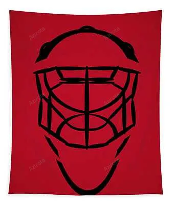 New Jersey Devils Goalie Mask Joe Hamilton Tapestry