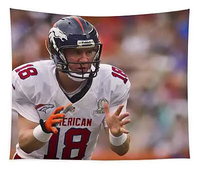 Peyton Manning Calls Out The Play Michael Holzworth Tapestry