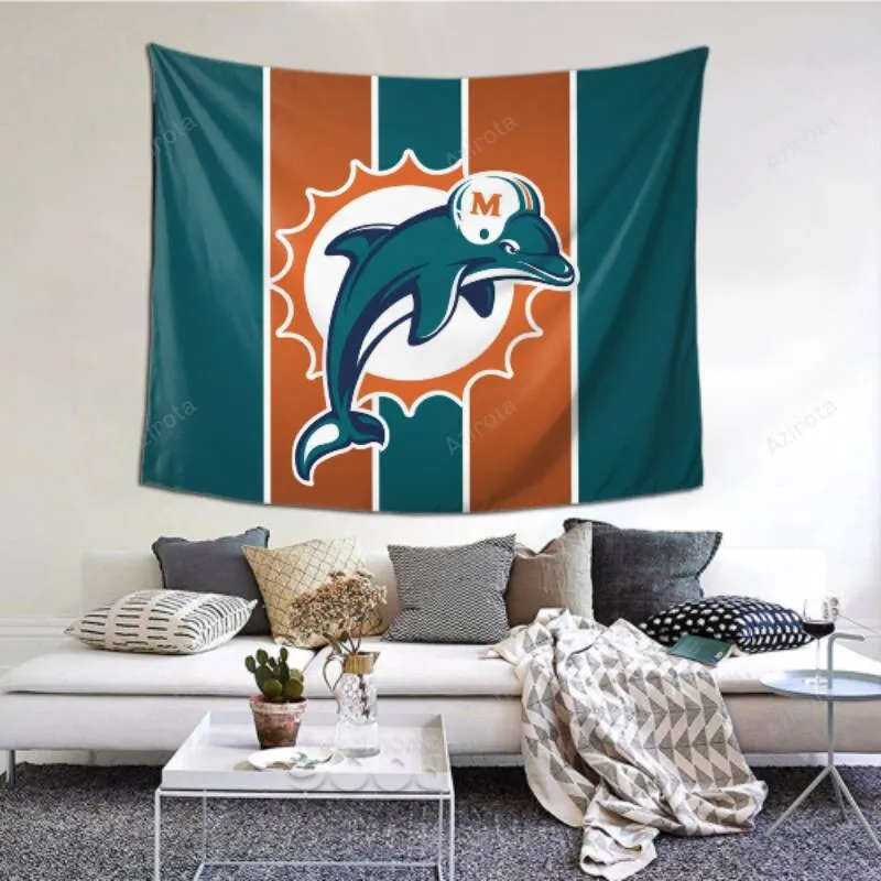 Customized Personalized Miami Dolphins tapestry -151019 for Picnic Sheet