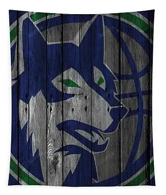Minnesota Timberwolves Wood Fence Joe Hamilton Tapestry