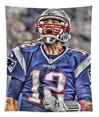 Tom Brady Art 5 Joe Hamilton Tapestry