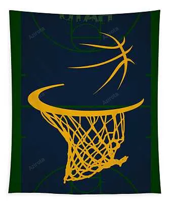 Utah Jazz Court Joe Hamilton Tapestry