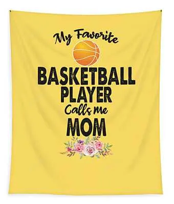 My Favorite Basketball Player Call Me Mom Aissa Khobzi Transparent Tapestry