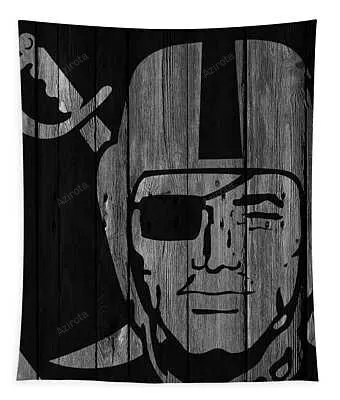 Oakland Raiders Wood Fence Joe Hamilton Tapestry