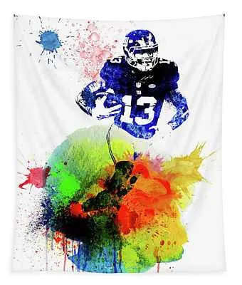 Odell Beckham Jr Watercolor Naxart Studio Tapestry