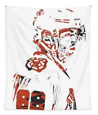 Patrick Kane Chicago Blackhawks Pixel Art 3 Joe Hamilton Tapestry