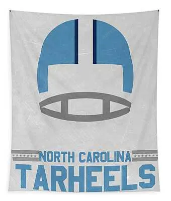 North Carolina Tar Heels Vintage Football Art Joe Hamilton Tapestry