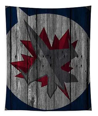 Winnipeg Jets Wood Fence Joe Hamilton Tapestry