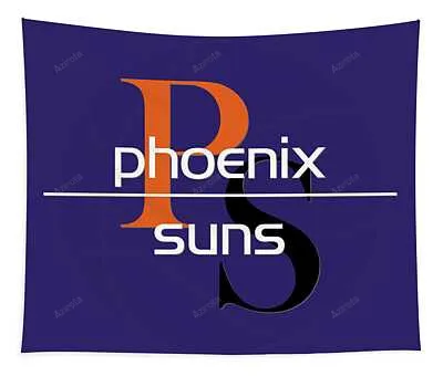 Phoenix Suns Letter And Team Abstract Art 10 Joe Hamilton Tapestry