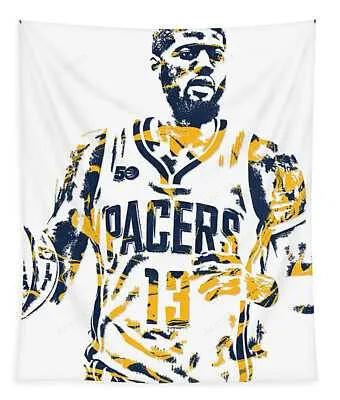 Paul George Indiana Pacers Pixel Art 7 Joe Hamilton Tapestry