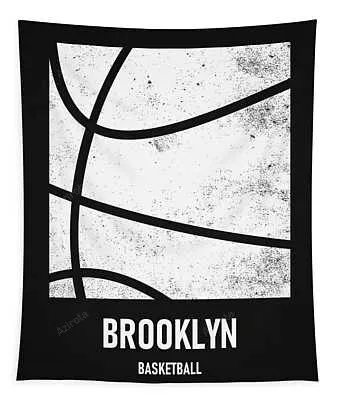 My Brooklyn Nets City Basketball Art Joe Hamilton Tapestry