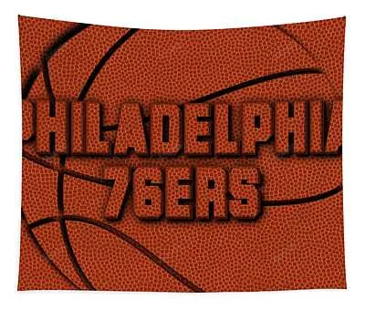 Philadelphia 76Ers Leather Art Joe Hamilton Tapestry