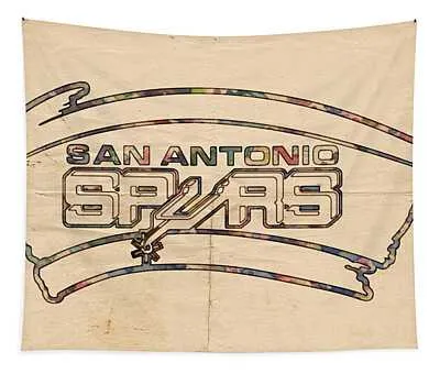 San Antonio Spurs Logo Vintage Florian Rodarte Tapestry
