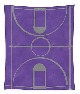 Sacramento Kings Pop Creation Basketball Court 4 Joe Hamilton Tapestry