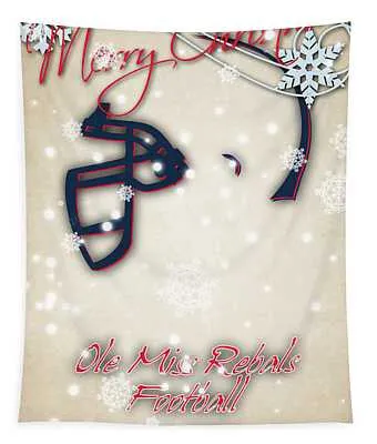 Ole Miss Rebels Christmas Card Joe Hamilton Tapestry
