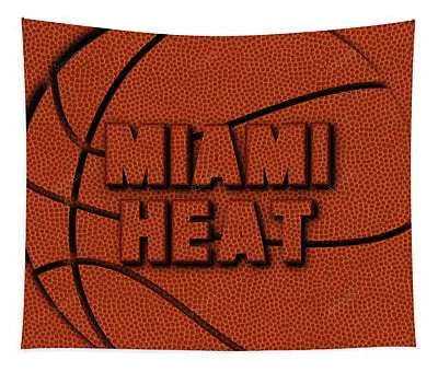 Miami Heat Leather Art Joe Hamilton Tapestry