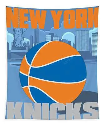New York Knicks Basketball Art 10 Joe Hamilton Tapestry