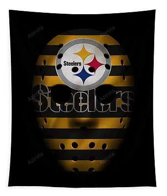 Steelers War Mask 2 Joe Hamilton Tapestry