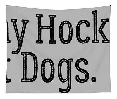 Play Hockey Pet Dogs Hockey Transparent Tapestry
