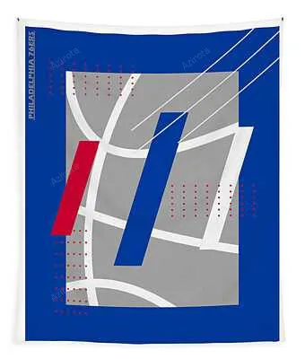 Philadelphia 76Ers Poster Art 1 Joe Hamilton Tapestry