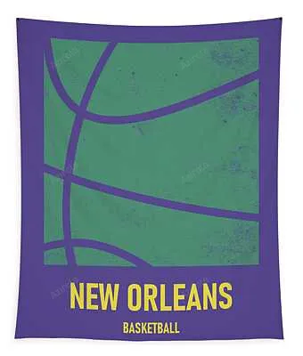 My New Orleans Pelicans City Basketball Art Joe Hamilton Tapestry