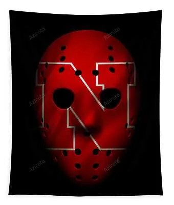 Nebraska Cornhuskers War Mask Joe Hamilton Tapestry