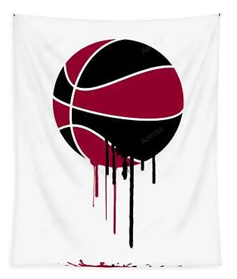 Miami Heat Dripping Basketball Shirt And Poster 2 Joe Hamilton Transparent Tapestry