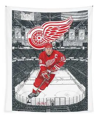 Steve Yzerman Chris Brown Tapestry