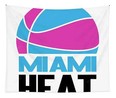 Miami Heat T Shirt And Poster Joe Hamilton Transparent Tapestry