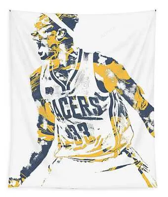 Myles Turner Indiana Pacers Pixel Art 1 Joe Hamilton Tapestry