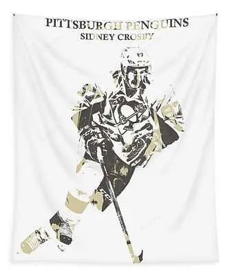 Sidney Crosby Pittsburgh Penguins Pixel Art 87 Joe Hamilton Tapestry